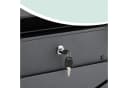 relaxdays Wandbriefkasten Anthrazit mit Zeitungsfach Bild 5