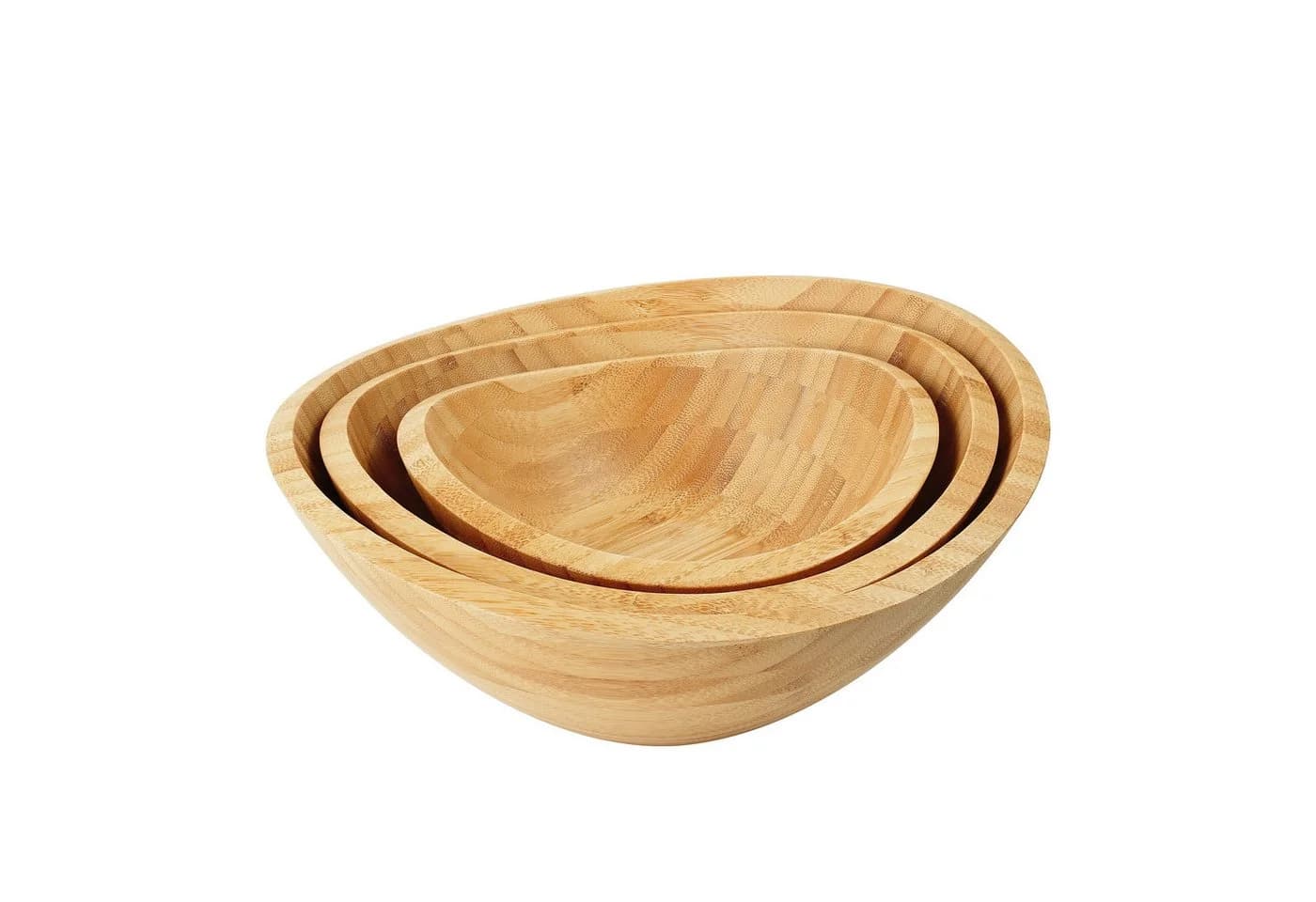 relaxdays Salatschüssel Bambus Oval Natur - Bild 5
