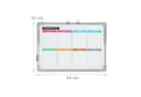 relaxdays Memoboard Whiteboard Weiß Silber Magnetisch mit Zubehör Bild 4