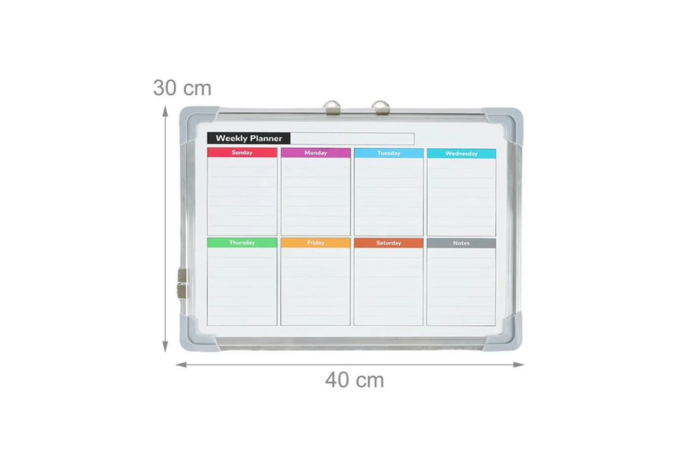 relaxdays Memoboard Whiteboard Weiß Silber Magnetisch mit Zubehör - Bild 4