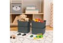 relaxdays Aufbewahrungsbox mit Deckel 6er Set Dunkelgrau Bild 3
