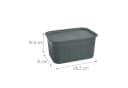 relaxdays Aufbewahrungsbox mit Deckel 6er Set Dunkelgrau Bild 4