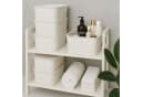 relaxdays Aufbewahrungsbox mit Deckel 6er Set Weiß Bild 1