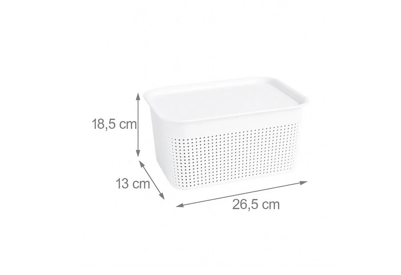 relaxdays Aufbewahrungsbox mit Deckel 6er Set Weiß - Bild 4