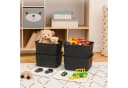 relaxdays Aufbewahrungsbox mit Deckel 6er Set Schwarz Bild 3