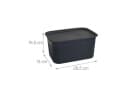relaxdays Aufbewahrungsbox mit Deckel 6er Set Schwarz Bild 4