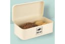 relaxdays Brotkasten Retro mit Deckel & Griff, Eisen, Beige Bild 3