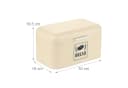 relaxdays Brotkasten Retro mit Deckel & Griff, Eisen, Beige Bild 4