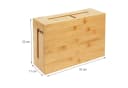 relaxdays Kabelbox Bambus mit Magnetdeckel, natur Bild 4