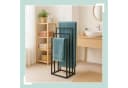 relaxdays Handtuchständer mit 4 Stangen Schwarz Modern Bild 1