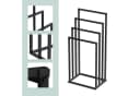 relaxdays Handtuchständer mit 4 Stangen Schwarz Modern Bild 5