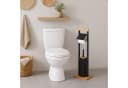relaxdays WC-Garnitur Bambus Schwarz Bild 1