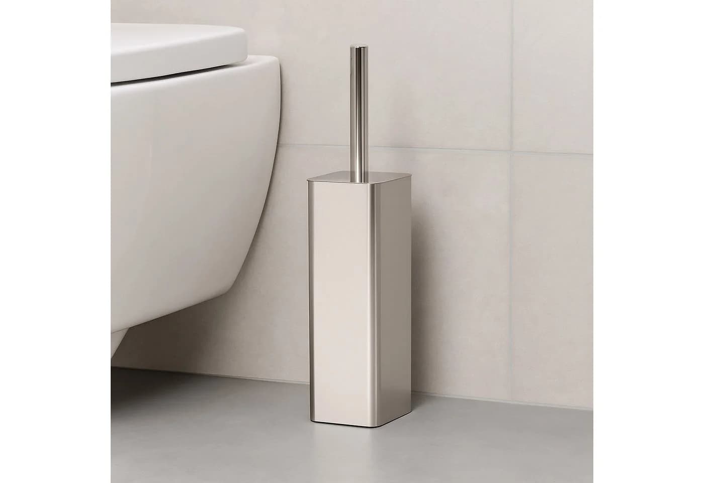 RELAXDAYS WC-Bürstenhalter Edelstahl, silber
