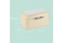relaxdays Brotkasten aus Metall Beige mit Deckel & Baumwollbeutel Bild 4