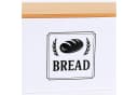 relaxdays Brotkasten mit Bambusdeckel Retro-Design Weiß Bild 5