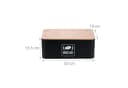 relaxdays Brotkasten Retro Schwarz mit Bambusdeckel Bild 4