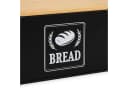 relaxdays Brotkasten Retro Schwarz mit Bambusdeckel Bild 5