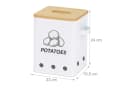 relaxdays Vorratsdose 3er Set Kartoffel Aufbewahrungsbox Eisen Weiß Bild 5
