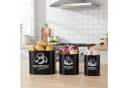 relaxdays Vorratsdose 3er Set Stahl Schwarz Bild 3