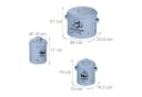 relaxdays Vorratsdose 3er Set Stahl Hellblau Bild 4