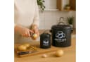 relaxdays Vorratsdose 3er Set Stahl Schwarz Bild 1