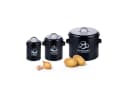 relaxdays Vorratsdose 3er Set Stahl Schwarz Bild 2
