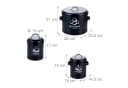 relaxdays Vorratsdose 3er Set Stahl Schwarz Bild 4