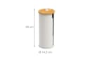relaxdays Toilettenpapierhalter 3 Rollen Weiß Bambus Bild 4
