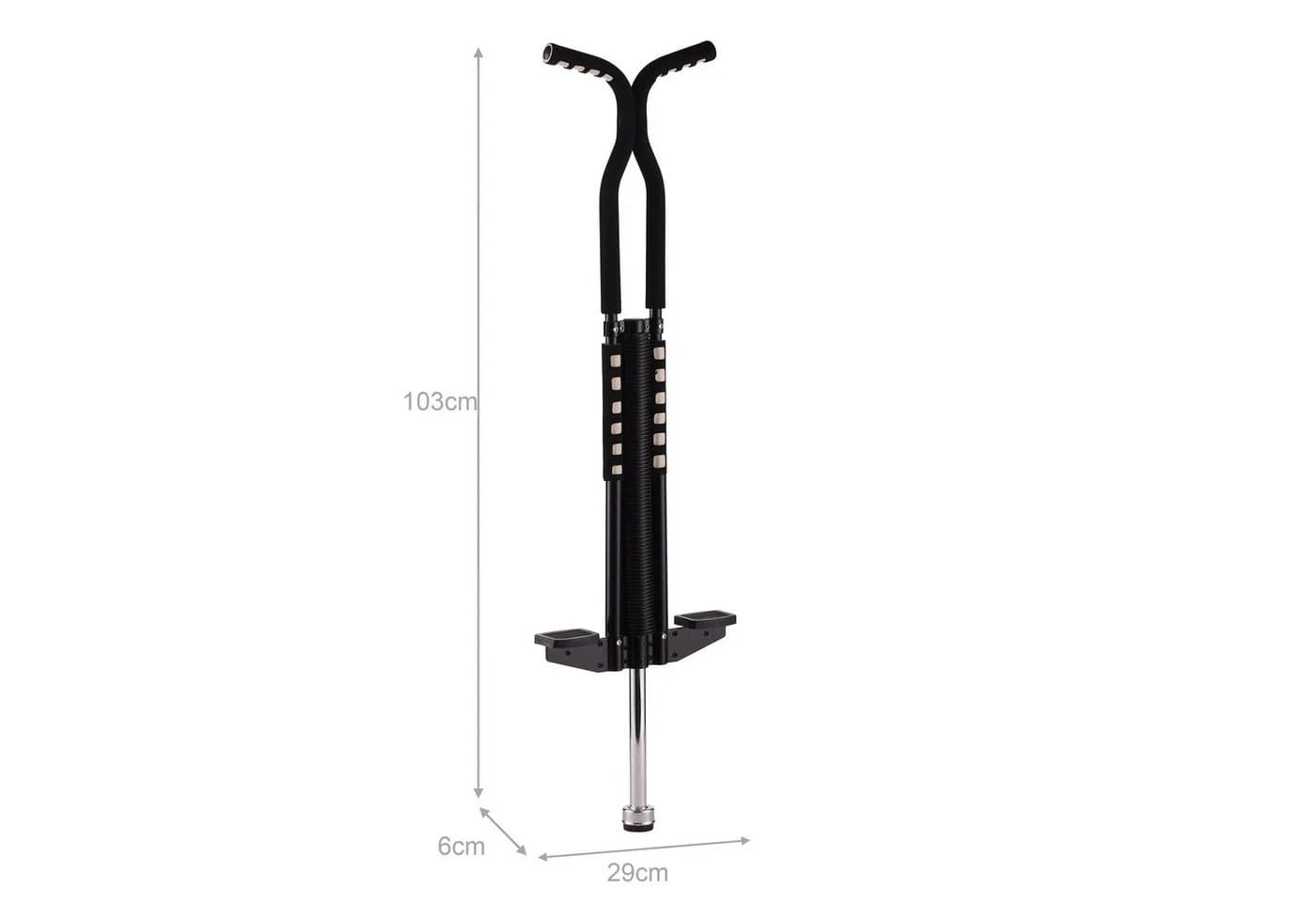 relaxdays Pogo Stick für Kinder bis 60 kg Schwarz Silber - Bild 4