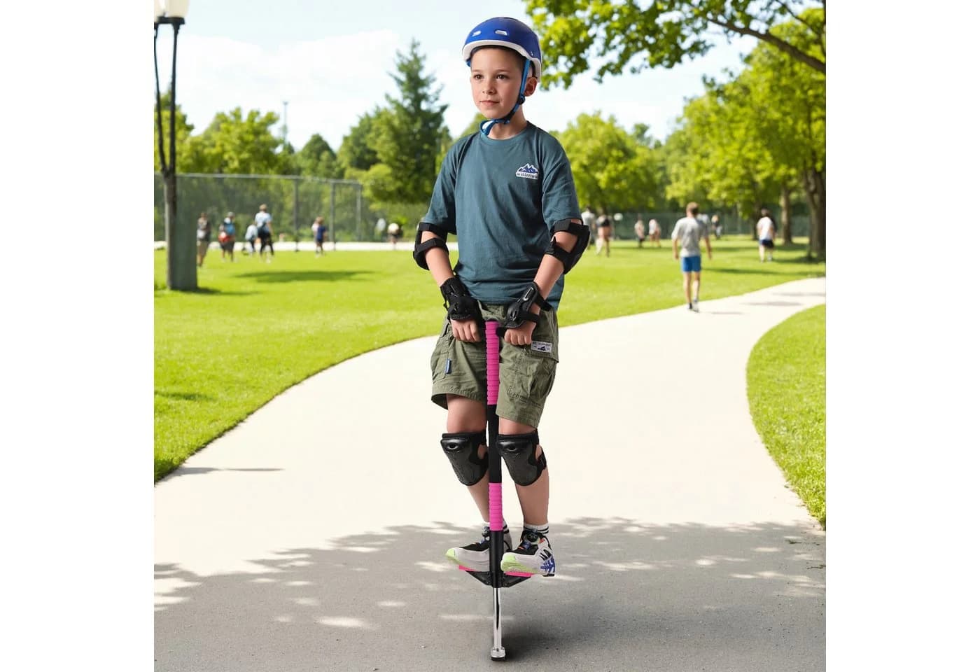 relaxdays Pogo Stick für Kinder bis 35 kg, Rosa