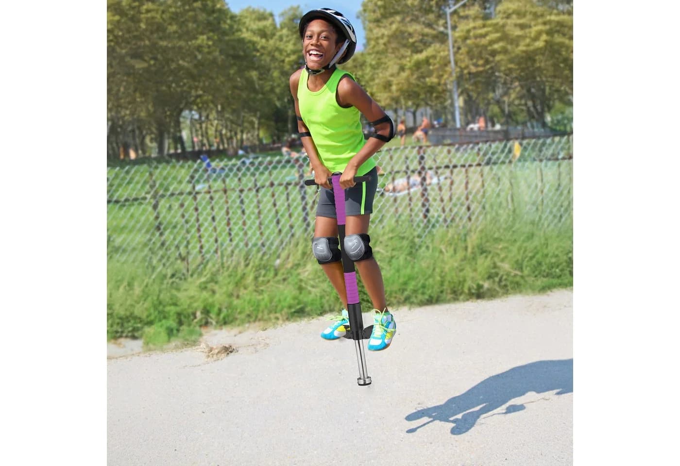 relaxdays Pogo Stick für Kinder bis 35 kg, Rosa - Bild 3
