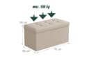RELAXDAYS Sitzbank aus Stoff, Beige Bild 4