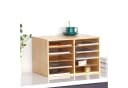 relaxdays Briefablage Bambus 10 Fächer natur Bild 3