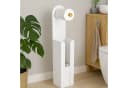 Moderner Toilettenpapierhalter aus Bambus und Metall Bild 1