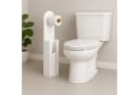Moderner Toilettenpapierhalter aus Bambus und Metall Bild 3