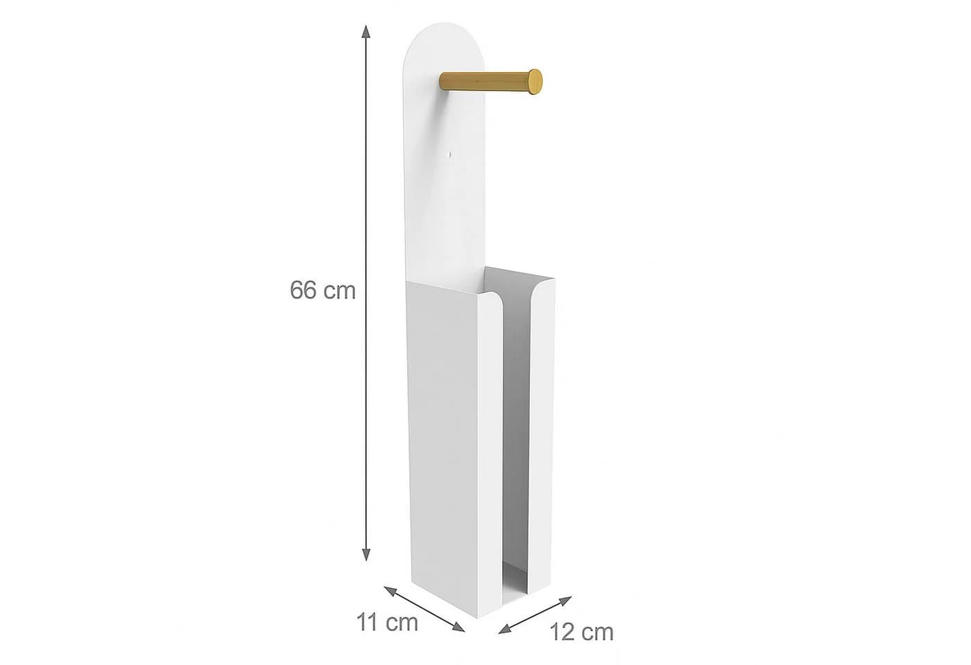 Moderner Toilettenpapierhalter aus Bambus und Metall - Bild 4