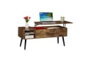 relaxdays Couchtisch mit Stauraum, Holzoptik, Industrial-Design Bild 2
