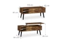 relaxdays Couchtisch mit Stauraum, Holzoptik, Industrial-Design Bild 4
