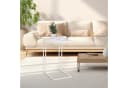 relaxdays Beistelltisch C-Form Weiß Industrial-Design Bild 5