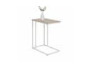 relaxdays Beistelltisch in C-Form, Weiss-braun, Industrial-Design Bild 2