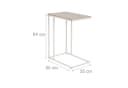 relaxdays Beistelltisch in C-Form, Weiss-braun, Industrial-Design Bild 4