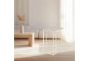 relaxdays Beistelltisch in C-Form, Weiss-braun, Industrial-Design Bild 5