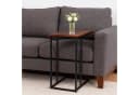 relaxdays Beistelltisch C-Form Industrial-Schwarz Bild 1