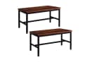 RELAXDAYS Essbank Sitzbank 2er Set Industrial Dunkelbraun Bild 2