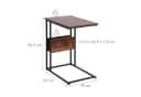 relaxdays Beistelltisch mit Ablage und Fach Industrial-Schwarz Bild 4