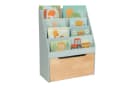 relaxdays Bücherregal Kinder mit Spielzeugkiste Mint Bild 2