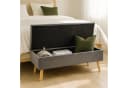 RELAXDAYS Truhenbank Sitzbank Samt mit Stauraum Dunkelgrau Bild 1