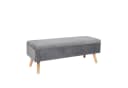 RELAXDAYS Truhenbank Sitzbank Samt mit Stauraum Dunkelgrau Bild 2