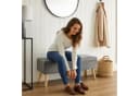 RELAXDAYS Truhenbank Sitzbank Samt mit Stauraum Dunkelgrau Bild 3