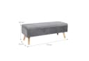 RELAXDAYS Truhenbank Sitzbank Samt mit Stauraum Dunkelgrau Bild 4